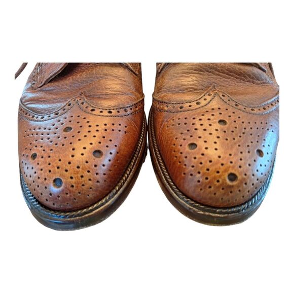 Mens Cable & Co Shoes Made in Italy Wingtip Brogue Oxfords VINTAGE - Picture 9 of 9